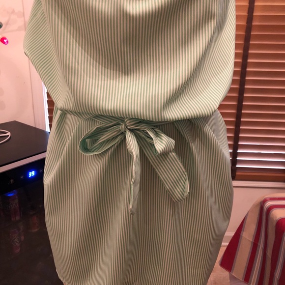 ‼️‼️SALE ‼️‼️Off The Shoulder Ruffle Collar Striped Mini Dress. Must Bundle‼️ - Picture 3 of 7